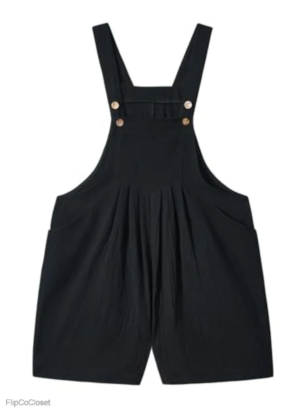 100% Cotton Women's Wide Leg Bib Overall Jumpsuit Sleeveless Adjustable Straps